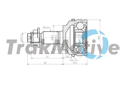 каре комплект, полуоска TrakMotive 40-0831