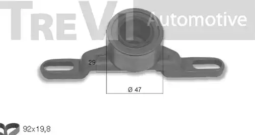 комплект ангренажен ремък TREVI AUTOMOTIVE KD1114