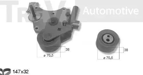 комплект ангренажен ремък TREVI AUTOMOTIVE KD1192