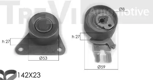 комплект ангренажен ремък TREVI AUTOMOTIVE KD1237