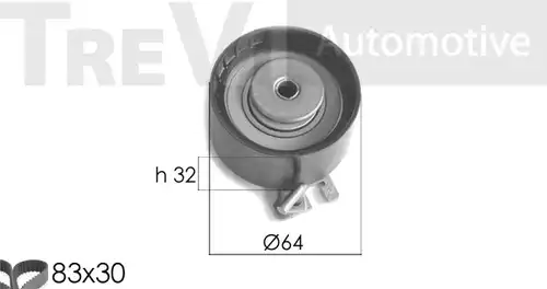 комплект ангренажен ремък TREVI AUTOMOTIVE KD1300