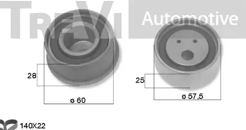 комплект ангренажен ремък TREVI AUTOMOTIVE KD1472