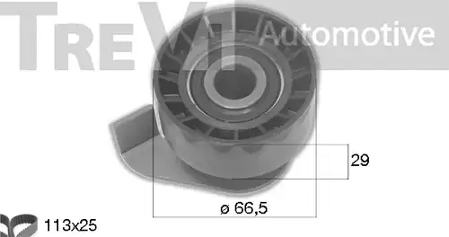 комплект ангренажен ремък TREVI AUTOMOTIVE KD1477