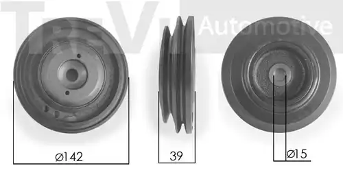 ремъчна шайба, колянов вал TREVI AUTOMOTIVE PC1083