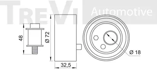 обтяжна ролка, ангренаж TREVI AUTOMOTIVE TD1020