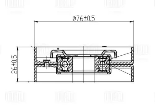 ремъчен обтегач, пистов ремък TRIALLI CM 5409