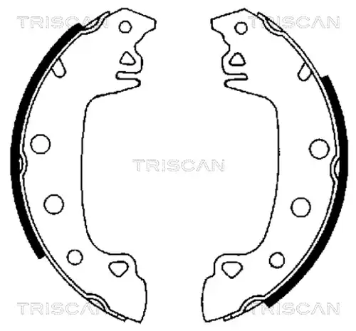 комплект спирачна челюст TRISCAN 8100 10230