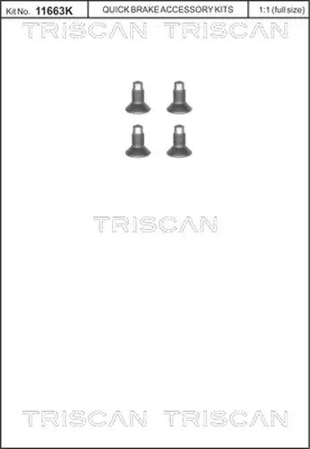 к-кт болтове, спирачен диск TRISCAN 8105 116004