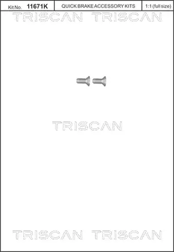 к-кт болтове, спирачен диск TRISCAN 8105 116012