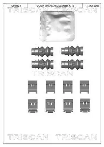 комплект принадлежности, дискови накладки TRISCAN 8105 281601