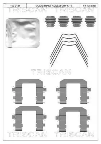 комплект принадлежности, дискови накладки TRISCAN 8105 431663