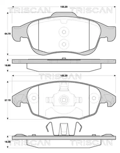 накладки TRISCAN 8110 38005