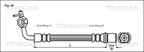 спирачен маркуч TRISCAN 8150 13120