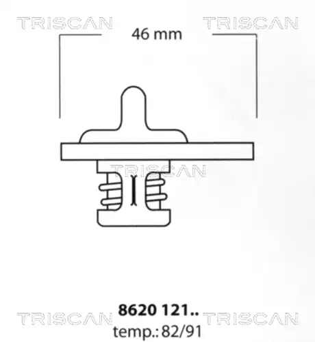 термостат, охладителна течност TRISCAN 8620 12182