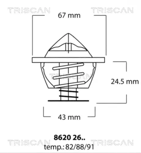 термостат, охладителна течност TRISCAN 8620 2682