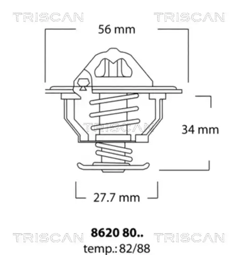 термостат, охладителна течност TRISCAN 8620 8088