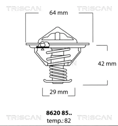 термостат, охладителна течност TRISCAN 8620 8582