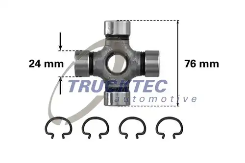 шарнирно съединение, карданен вал TRUCKTEC AUTOMOTIVE 02.34.004