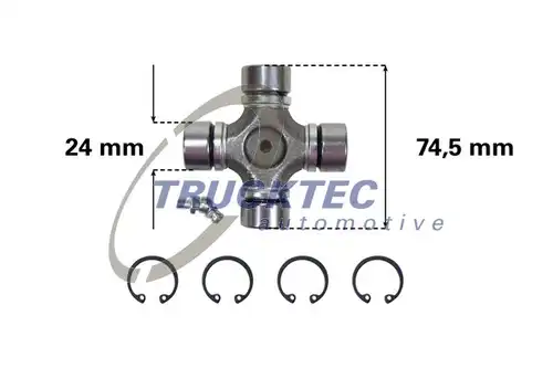 шарнирно съединение, карданен вал TRUCKTEC AUTOMOTIVE 02.34.053