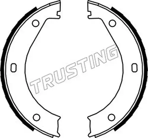 комплект спирачна челюст, ръчна спирачка TRUSTING 019.023