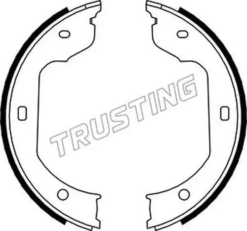 комплект спирачна челюст, ръчна спирачка TRUSTING 019.029