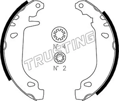 комплект спирачна челюст TRUSTING 022.032