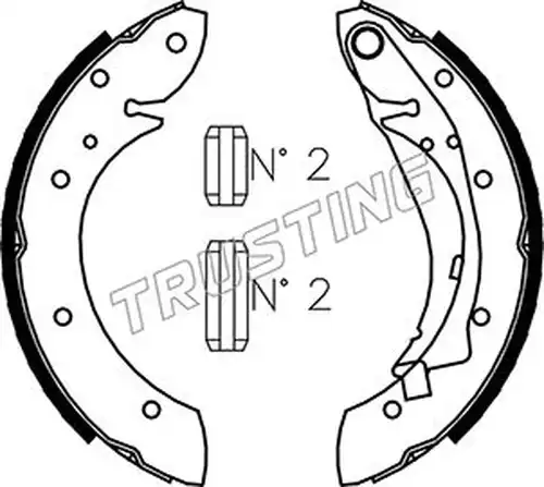 комплект спирачна челюст TRUSTING 022.033