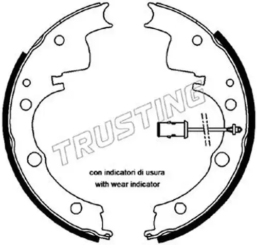 комплект спирачна челюст TRUSTING 034.088