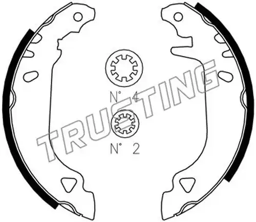 комплект спирачна челюст TRUSTING 034.090S