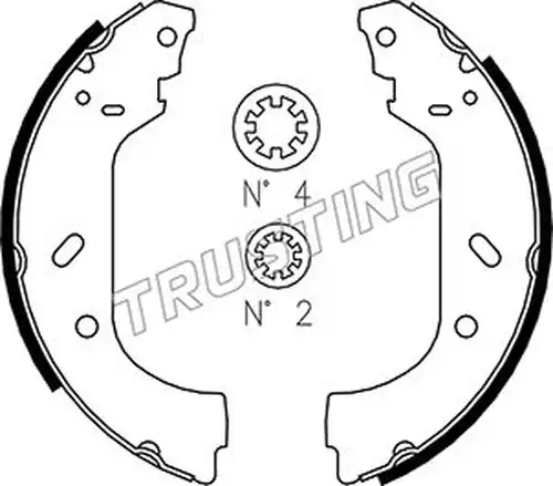 комплект спирачна челюст TRUSTING 034.098