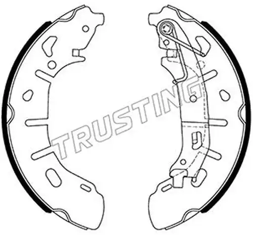 комплект спирачна челюст TRUSTING 034.124