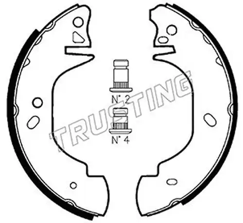 комплект спирачна челюст TRUSTING 040.139