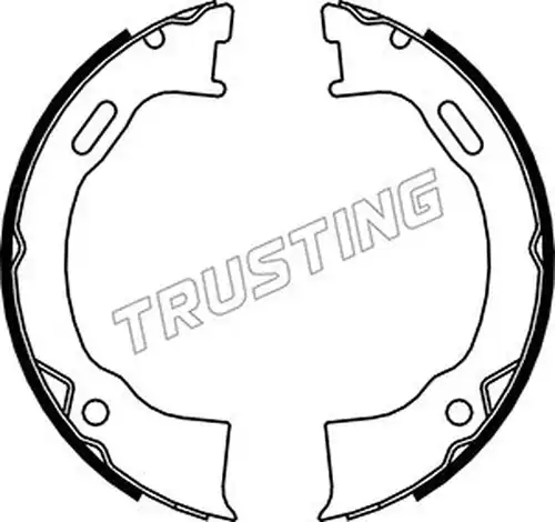 комплект спирачна челюст, ръчна спирачка TRUSTING 040.159