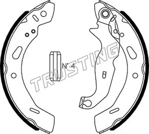 комплект спирачна челюст TRUSTING 040.162