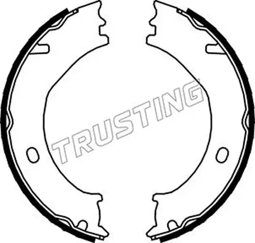 комплект спирачна челюст, ръчна спирачка TRUSTING 045.001