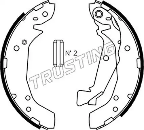 комплект спирачна челюст TRUSTING 046.211