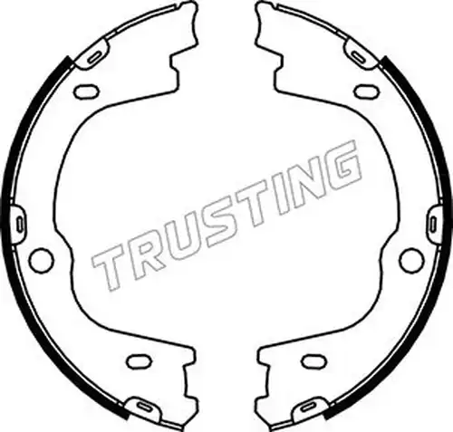 комплект спирачна челюст, ръчна спирачка TRUSTING 046.224