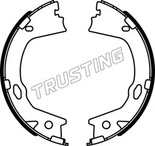 комплект спирачна челюст, ръчна спирачка TRUSTING 046.228