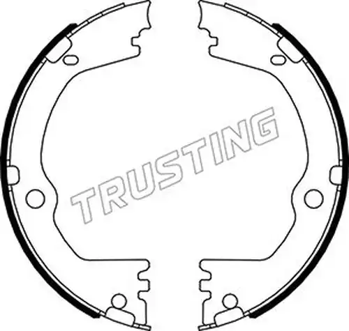 комплект спирачна челюст, ръчна спирачка TRUSTING 046.232