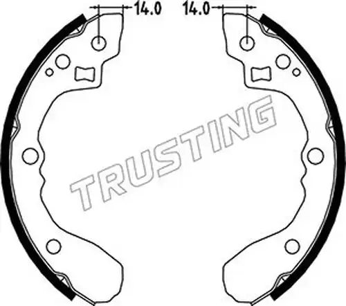 комплект спирачна челюст TRUSTING 049.151