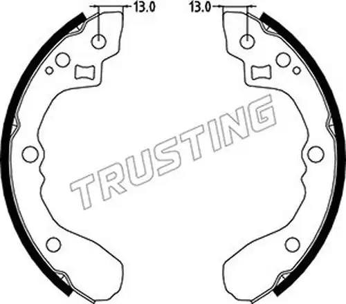 комплект спирачна челюст TRUSTING 049.154