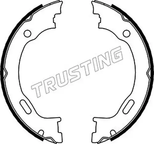 комплект спирачна челюст, ръчна спирачка TRUSTING 052.129