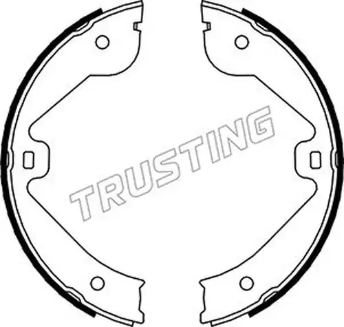 комплект спирачна челюст, ръчна спирачка TRUSTING 052.131