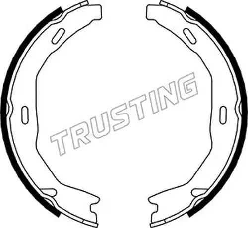 комплект спирачна челюст, ръчна спирачка TRUSTING 052.132