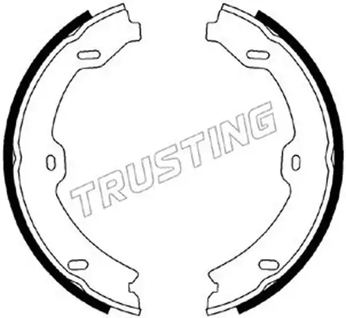 комплект спирачна челюст, ръчна спирачка TRUSTING 052.134