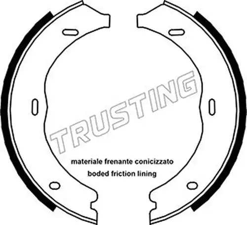 комплект спирачна челюст, ръчна спирачка TRUSTING 052.135