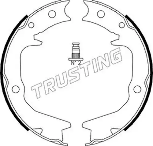 комплект спирачна челюст, ръчна спирачка TRUSTING 064.177