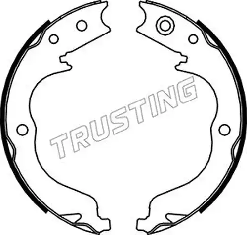 комплект спирачна челюст, ръчна спирачка TRUSTING 064.180