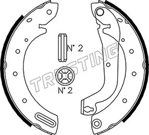 комплект спирачна челюст TRUSTING 067.188