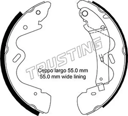 комплект спирачна челюст TRUSTING 067.193